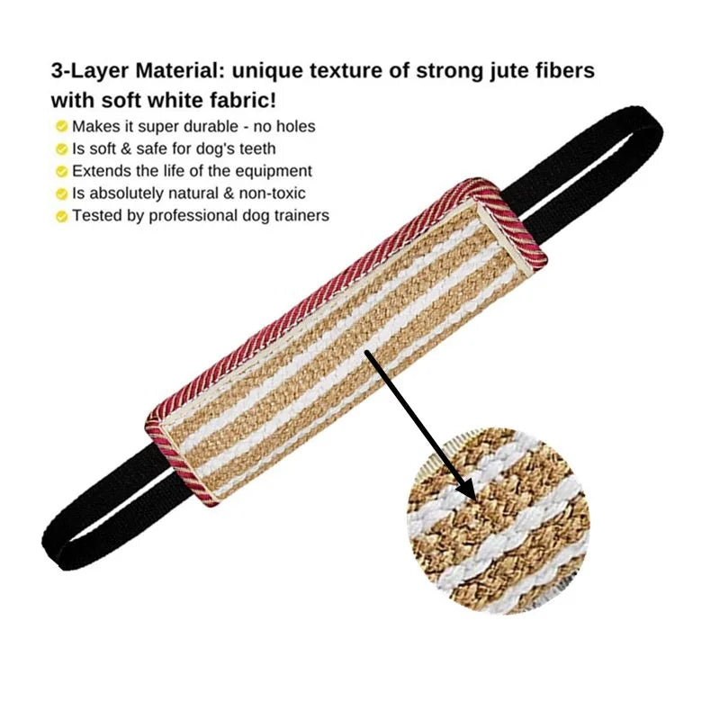 Tug of War Puppy Training Toy - Interactive Bite Pillow with 2 Handles