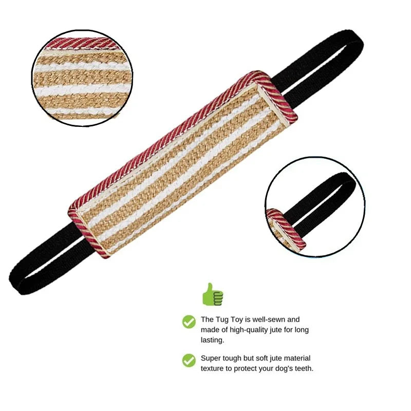 Tug of War Puppy Training Toy - Interactive Bite Pillow with 2 Handles