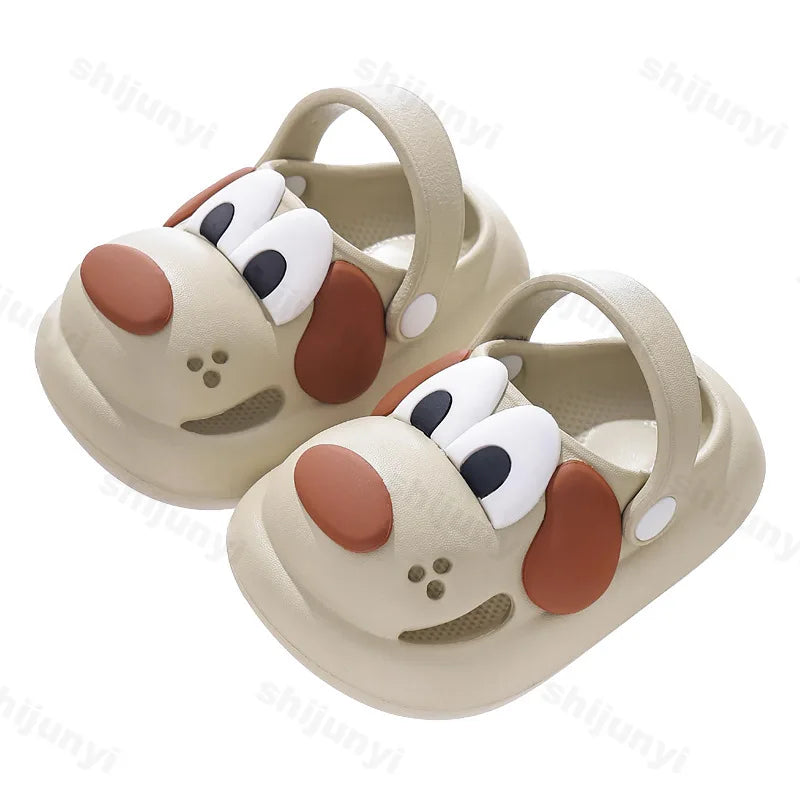 3D Dog Clogs Beach Sandals - EVA Summer Outdoor Slippers for Kids