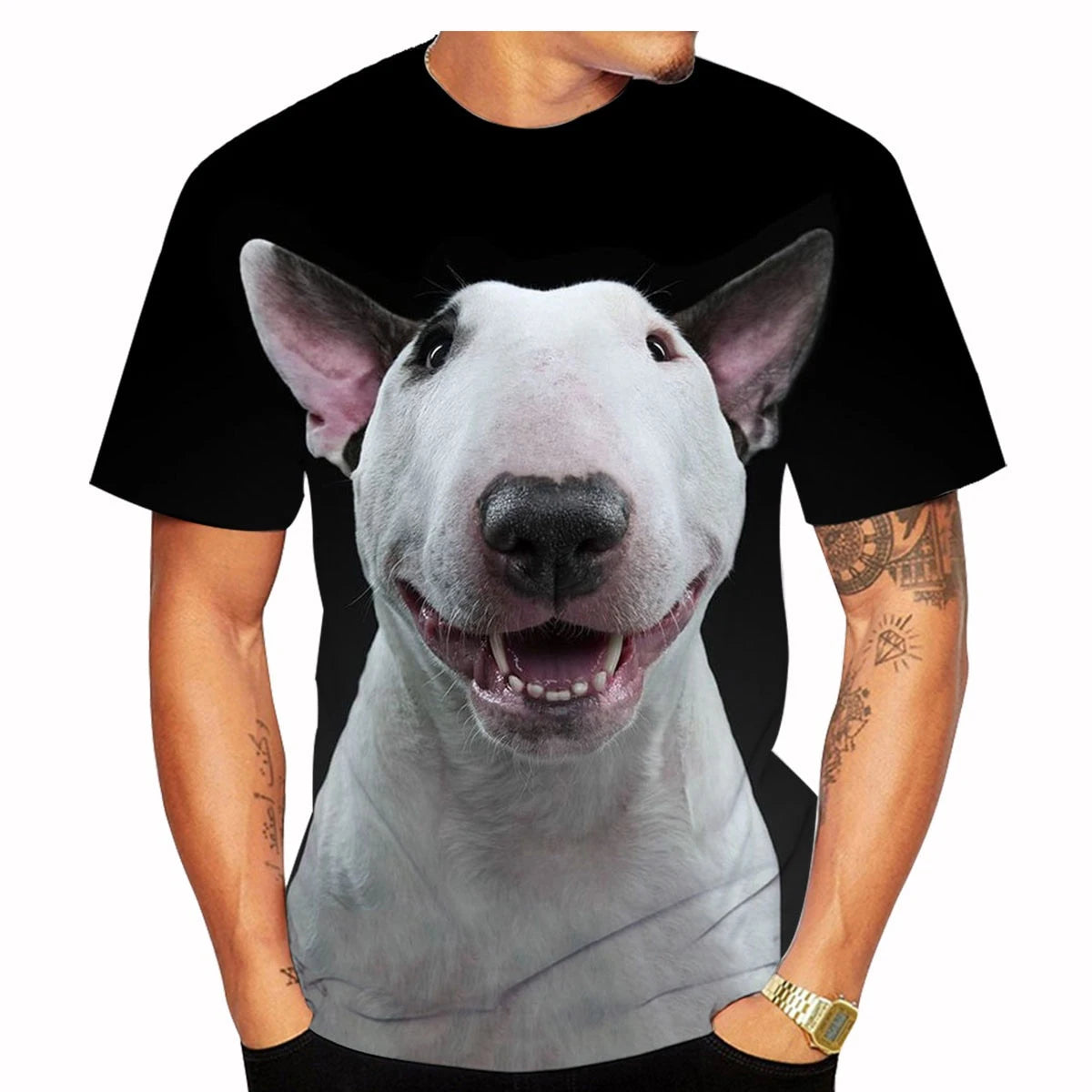 Bull Terrier 3D Print T-Shirt - Streetwear Fashion