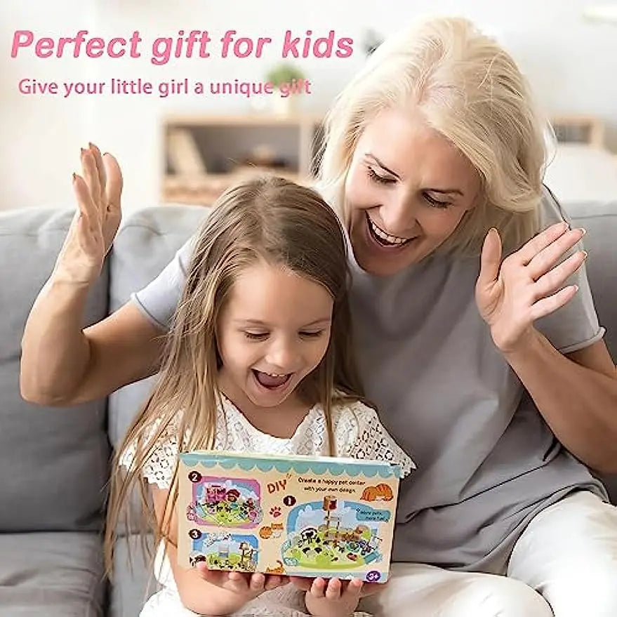 Children's Cat Toys Pretend Play Set - Interactive Role Playing Care Center
