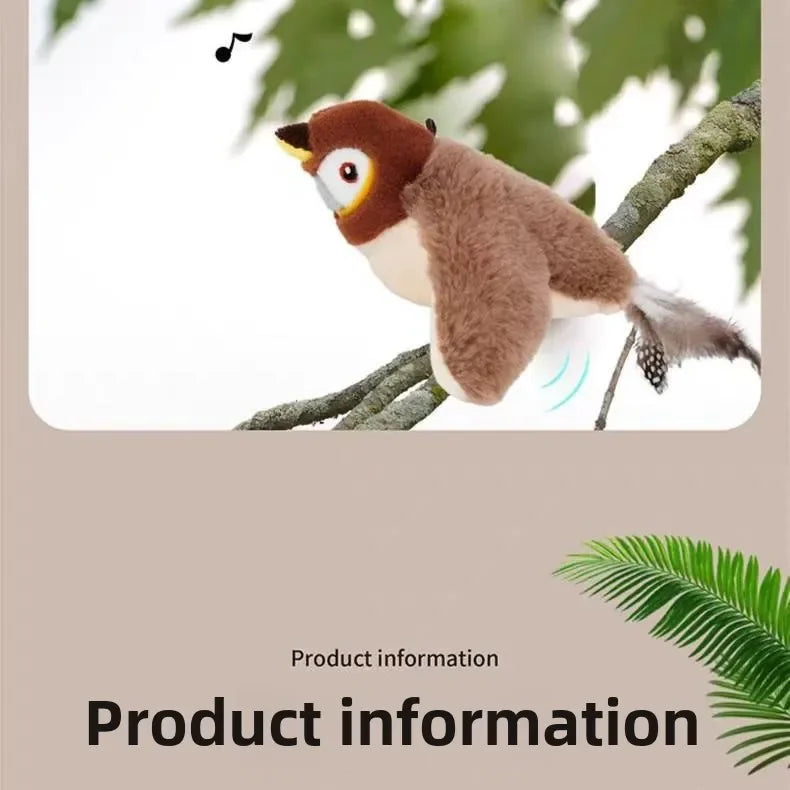 Cat Interactive Toys - Catnip Electric Bird Touch-Activated USB Rechargeable