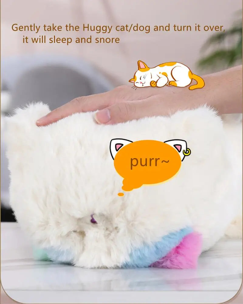 Interactive Kids Plush Huggy Pet - Electronic Cat Dog Birthday Gift for Girls