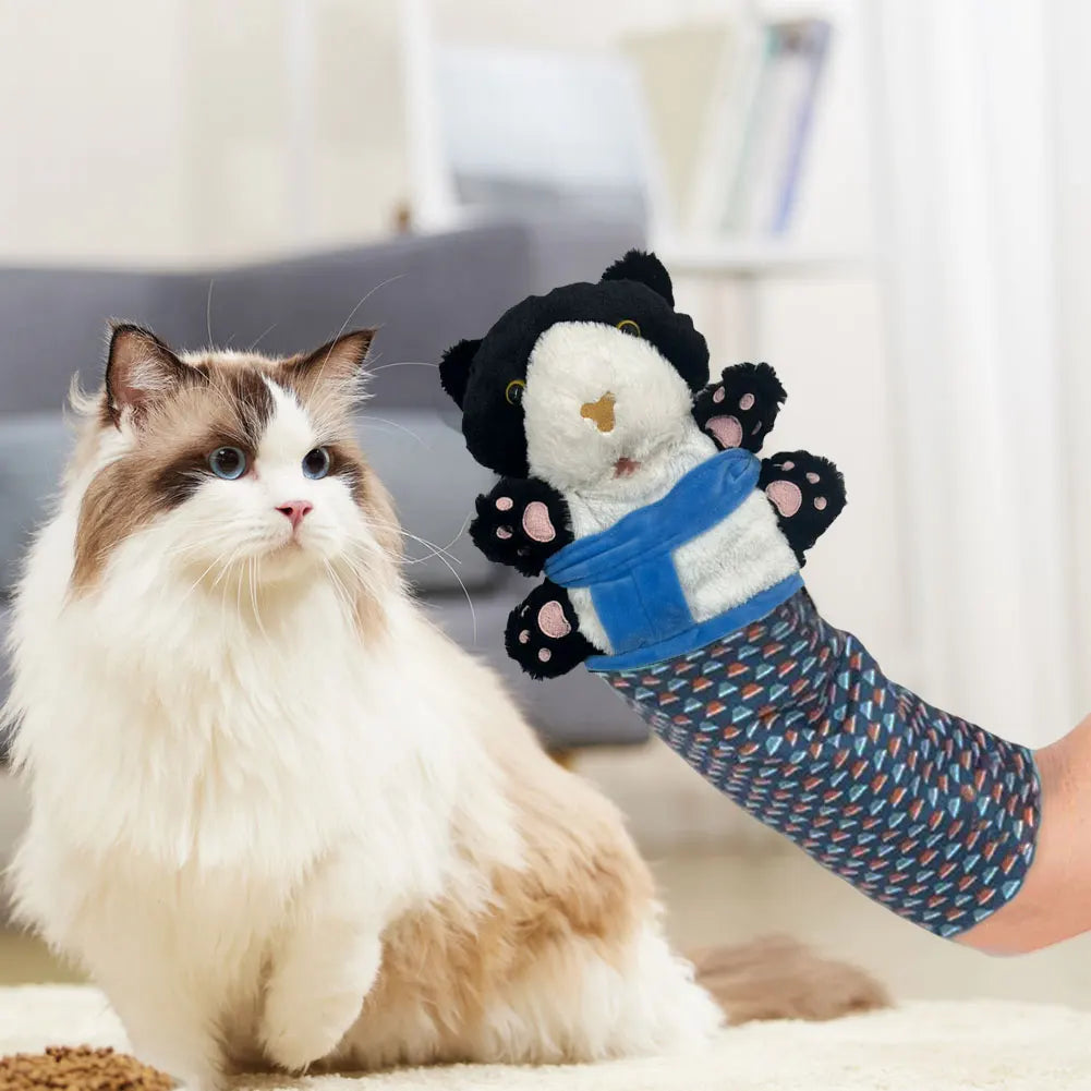 Interactive Cat Wrestling Puppet - Plush Animal Toy
