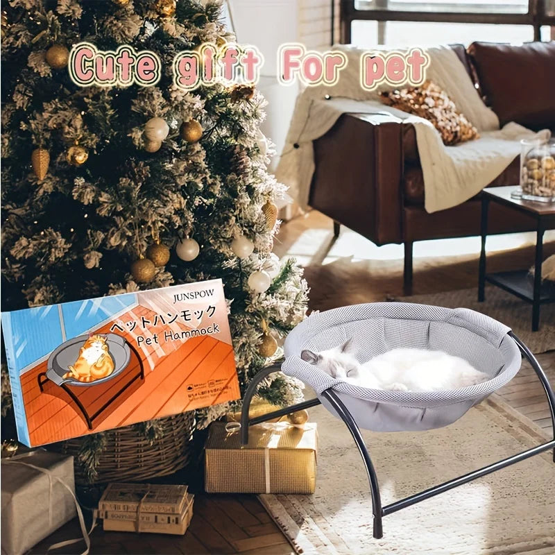 Cat Bed Stable Structure - Detachable Breathable Free-Standing Hammock