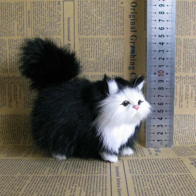Cute Simulation Cat Plush Toy - Realistic Kitten Model Birthday Gift