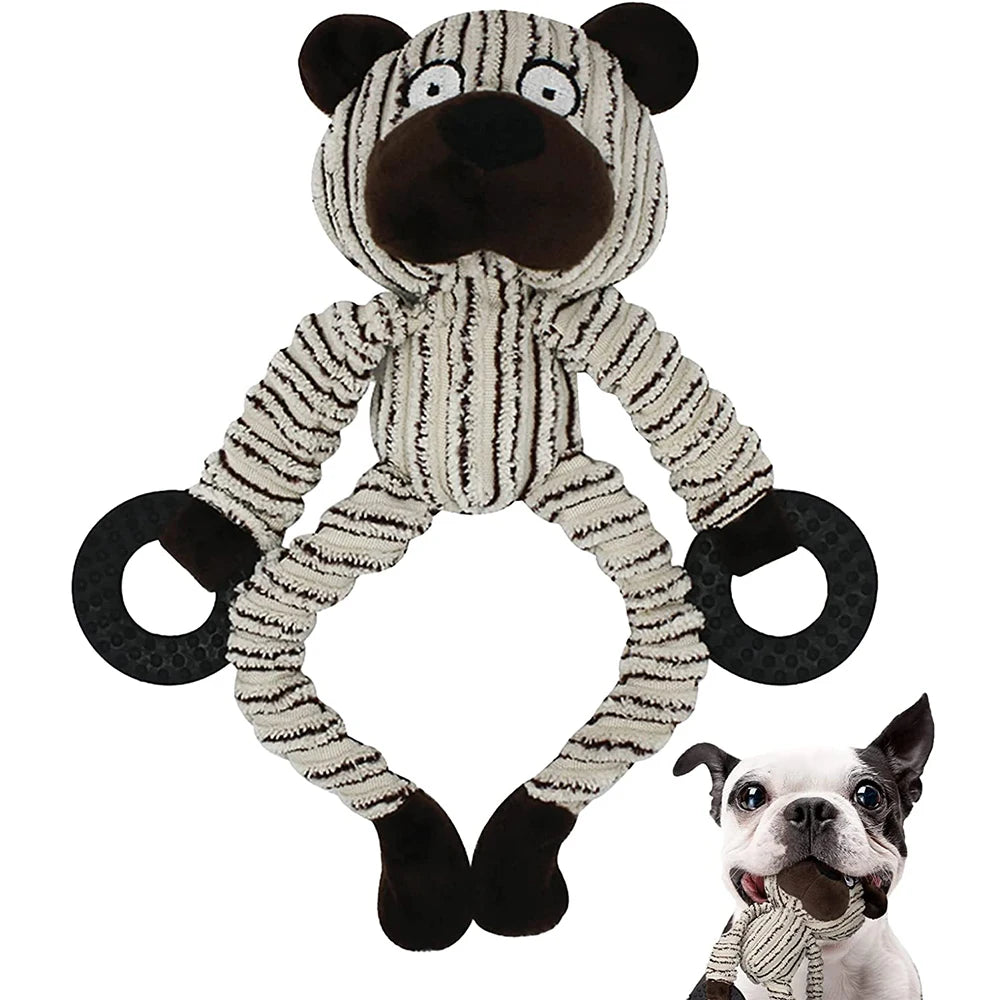 Squeaky Puppy Plush Chew Toys - Teething Training Interactive Small Dog Toys