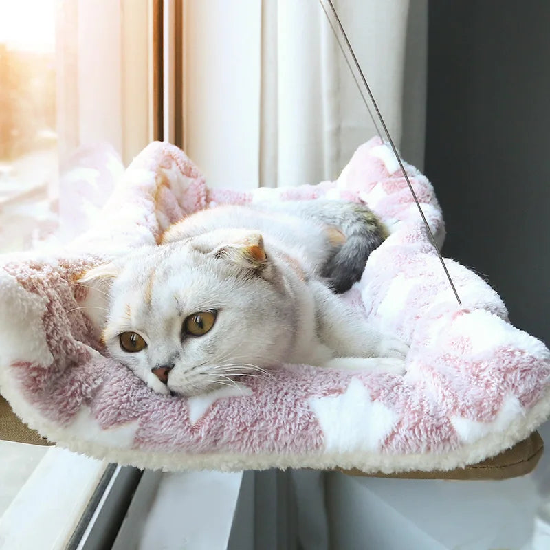 Pet Cat Hammock Aerial Hanging - Window Seat Climbing Frame 20kg Capacity