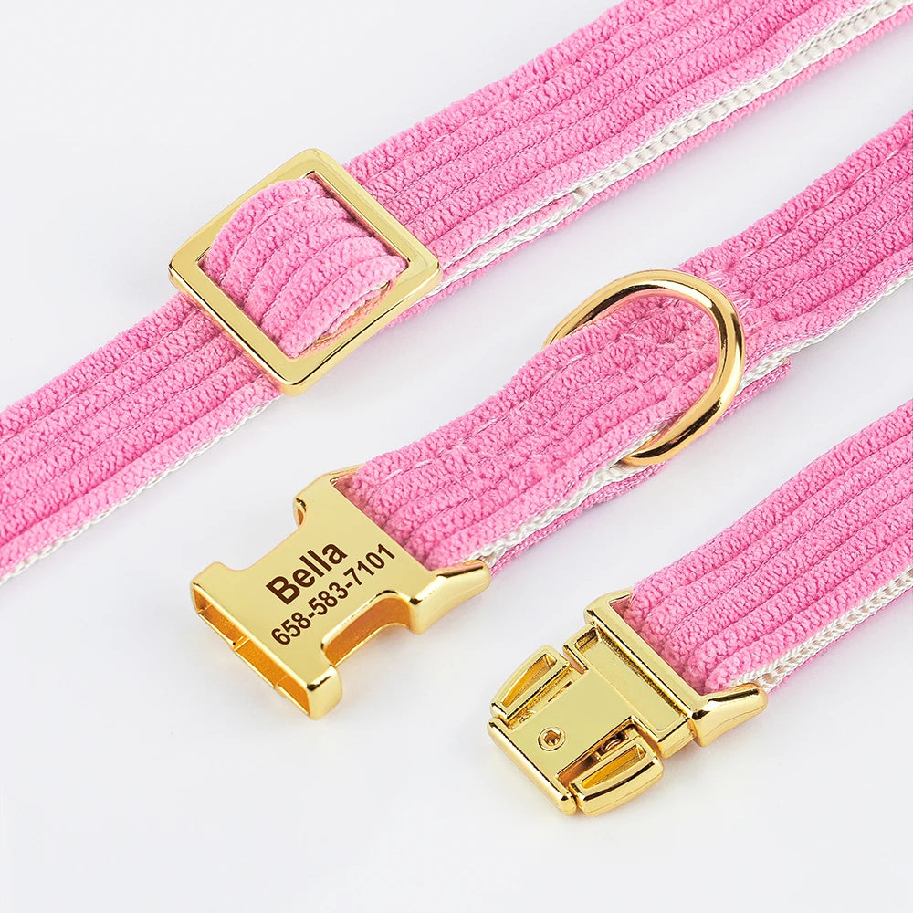 Personalized Dog Collar Adjustable Puppy Dogs Collars Pet Custom ID Necklace With Bowknot Cute For Small Medium Dogs Chihuahua