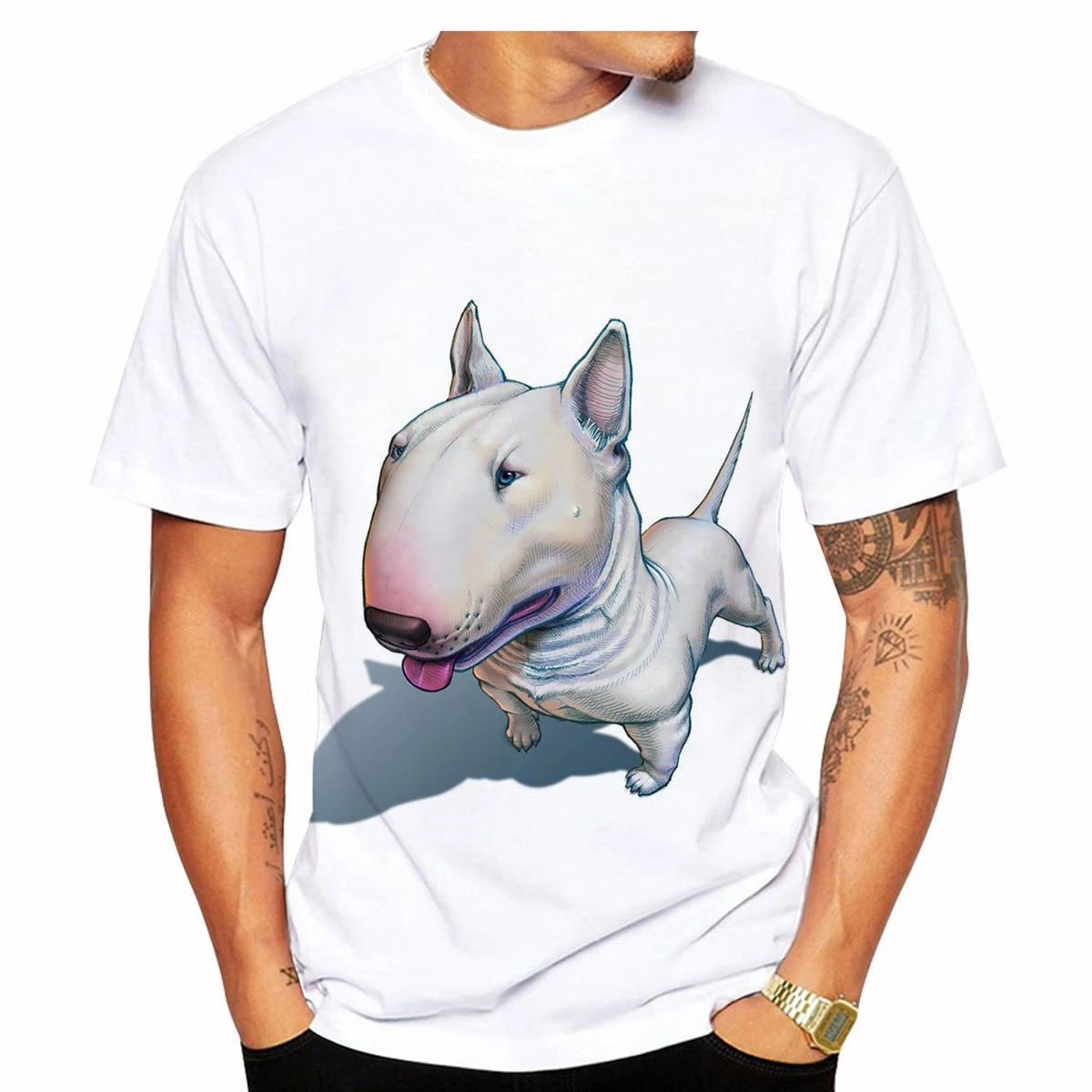 Bull Terrier 3D Print T-Shirt - Streetwear Fashion