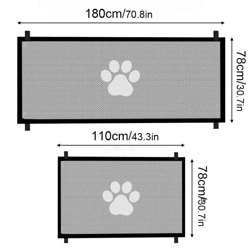 Portable Pet Safety Fence - Folding Mesh Barrier
