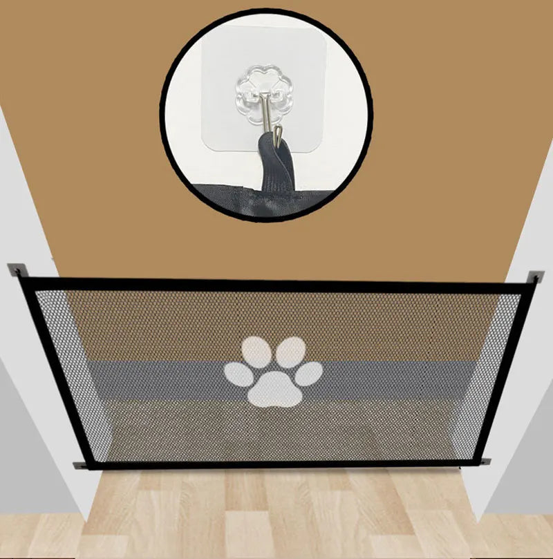 Portable Pet Safety Fence - Folding Mesh Barrier