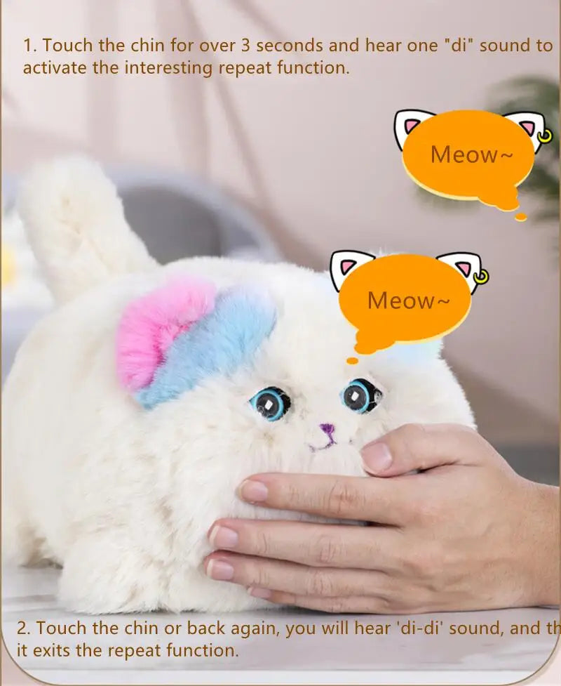 Interactive Kids Plush Huggy Pet - Electronic Cat Dog Birthday Gift for Girls