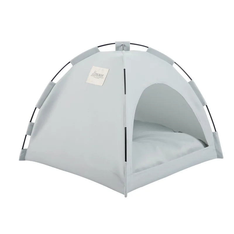 Pet Tent Bed Removable Canvas - Semi-Enclosed Cat Sofa for Room Decor