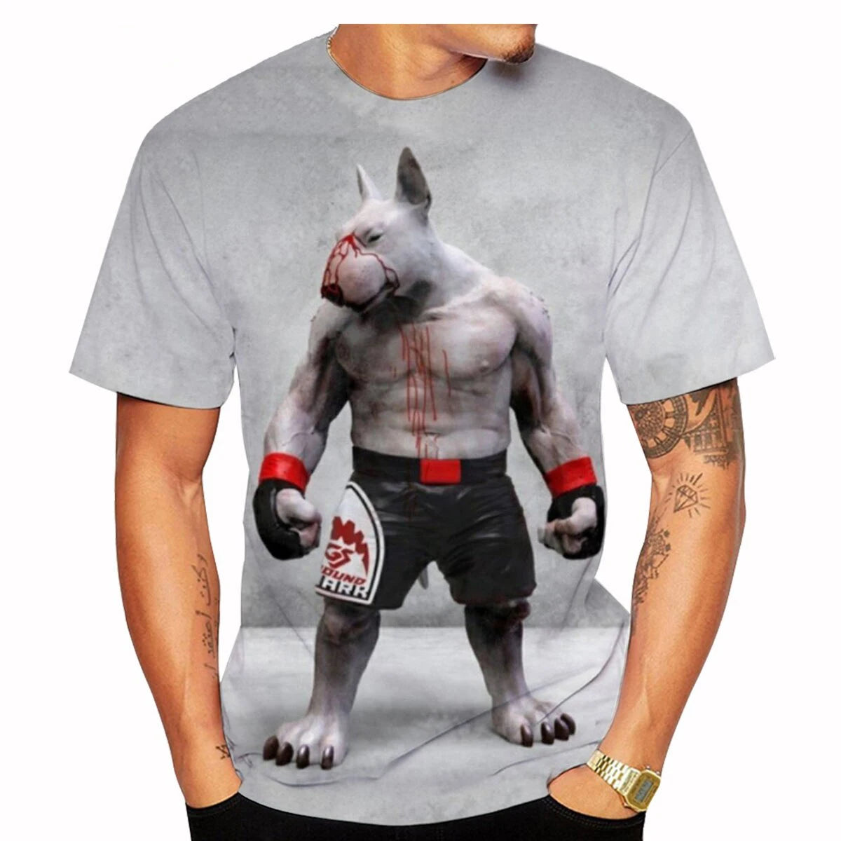 Bull Terrier 3D Print T-Shirt - Streetwear Fashion