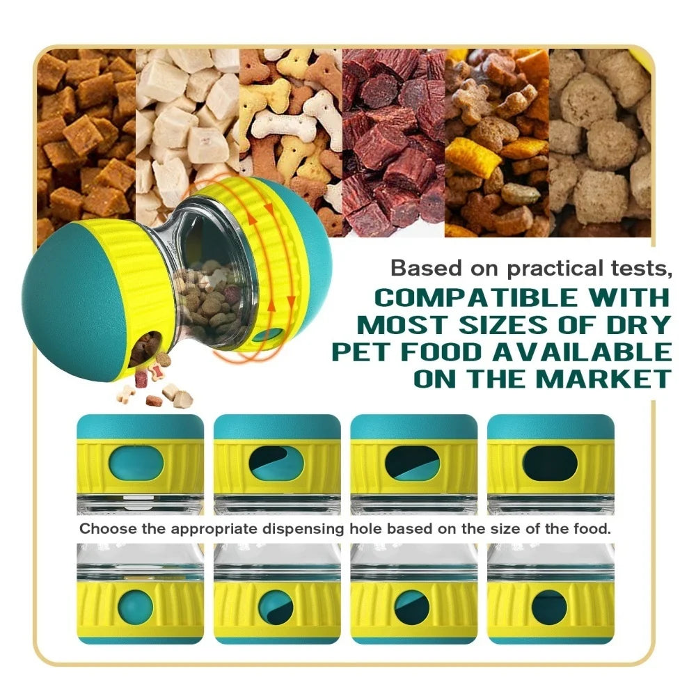 Pet Dog Treat Dispenser Toy - Interactive Slow Feeder for All Dog Sizes