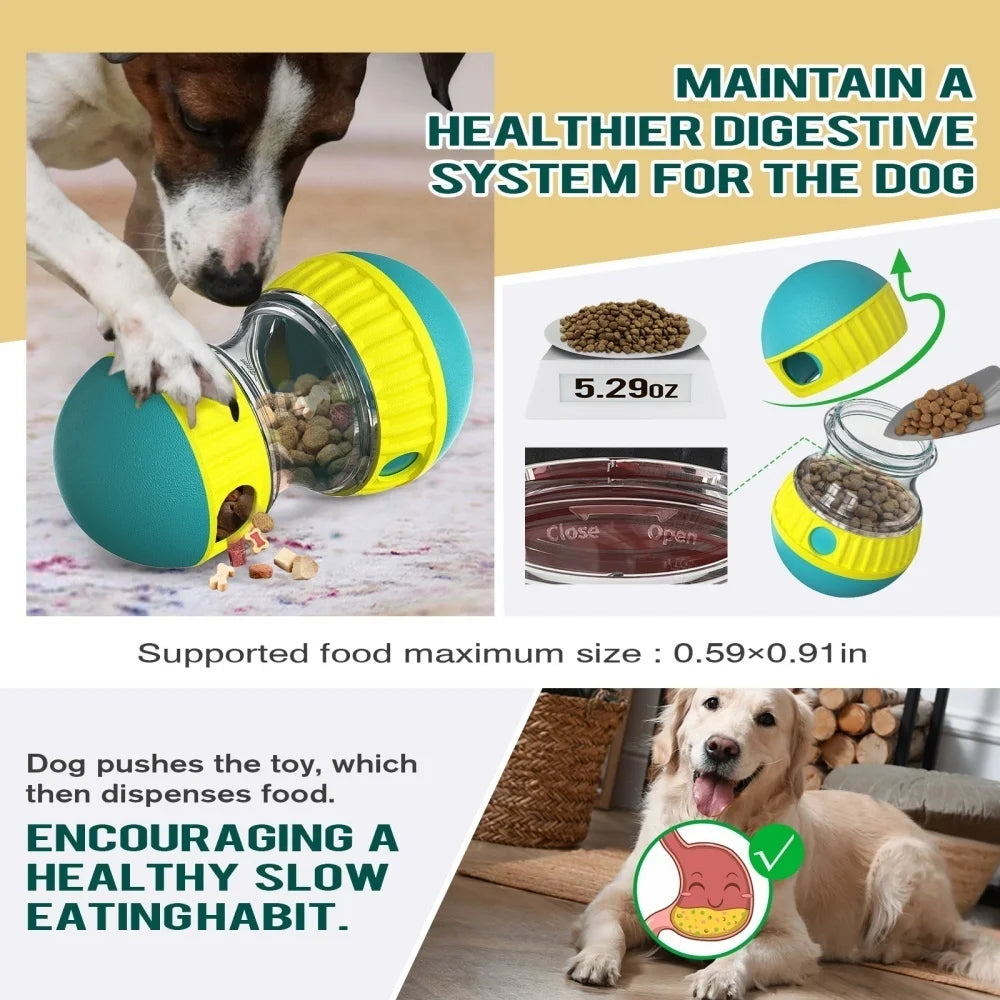 Pet Dog Treat Dispenser Toy - Interactive Slow Feeder for All Dog Sizes
