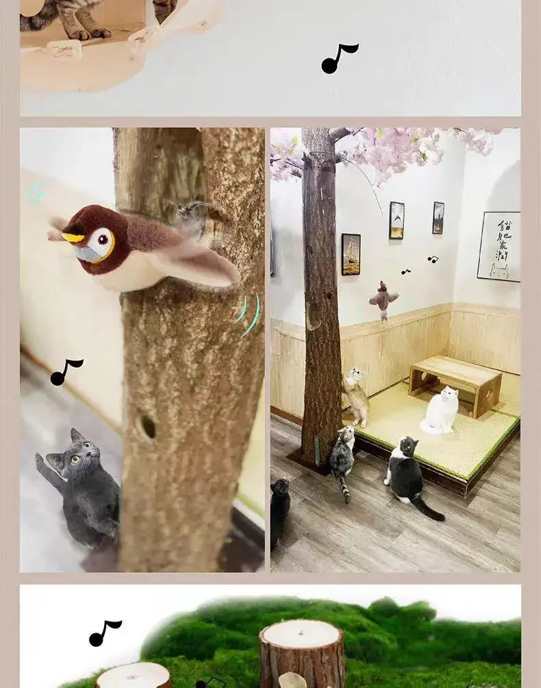 Cat Interactive Toys - Catnip Electric Bird Touch-Activated USB Rechargeable
