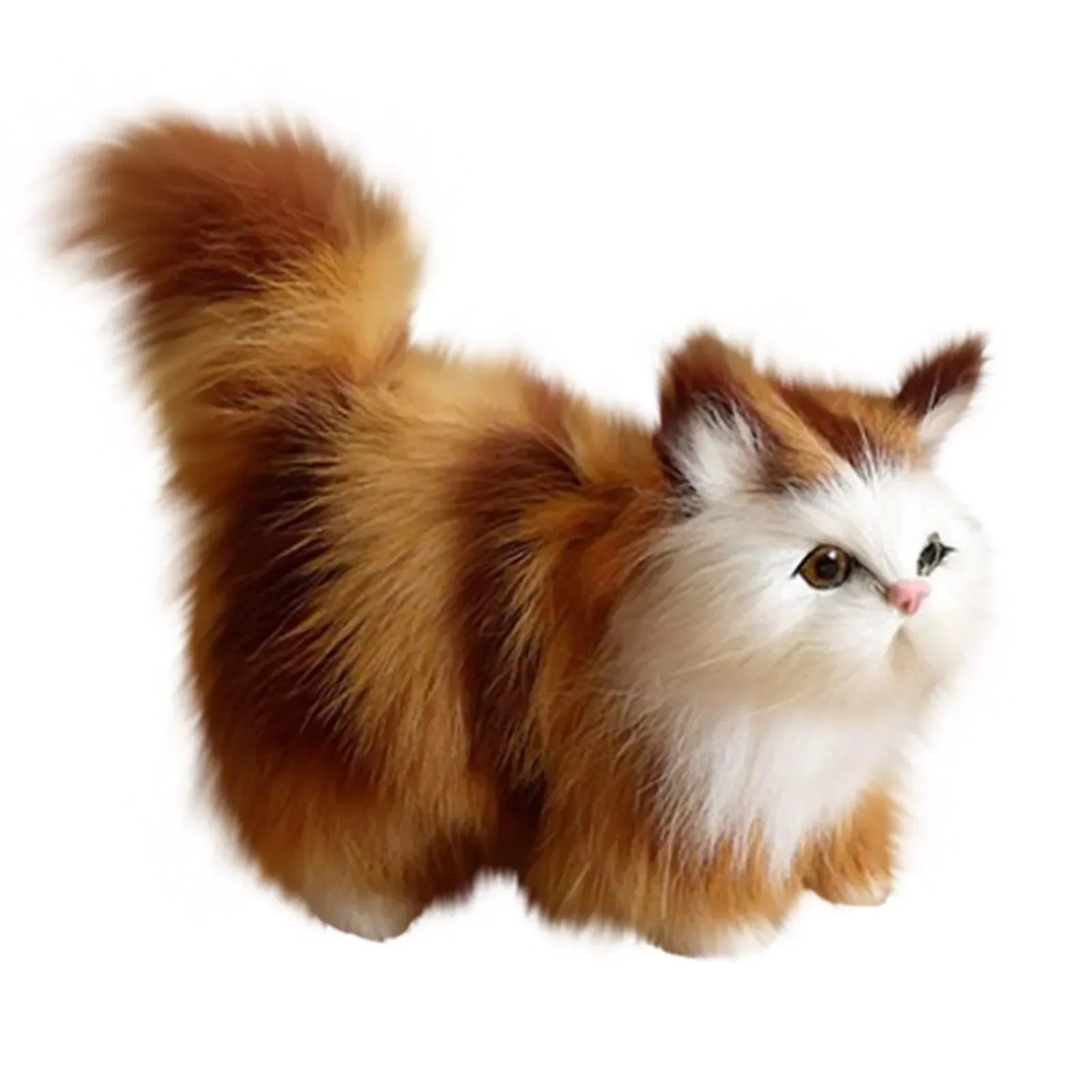 Cute Simulation Cat Plush Toy - Realistic Kitten Model Birthday Gift