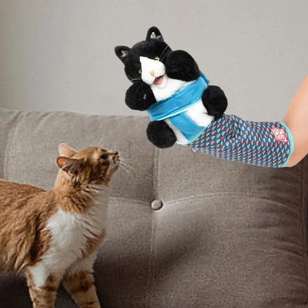 Interactive Cat Wrestling Puppet - Plush Animal Toy