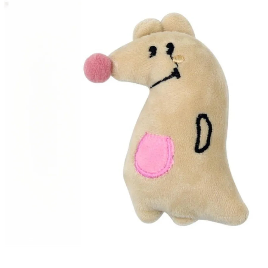 Cute Plush Cat Chew Toy - Interactive Molar Bite Toy