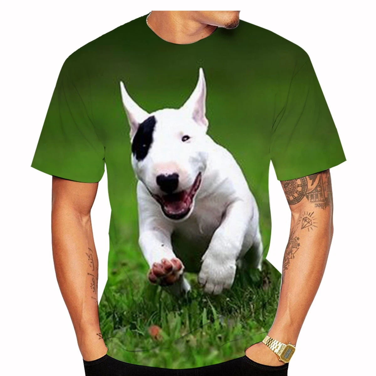 Bull Terrier 3D Print T-Shirt - Streetwear Fashion