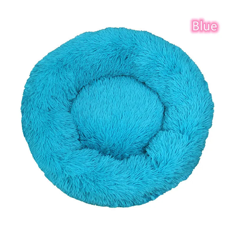 Super Soft Pet Cat Bed - Plush Donut Calm Bed Washable Sleeping Artifact