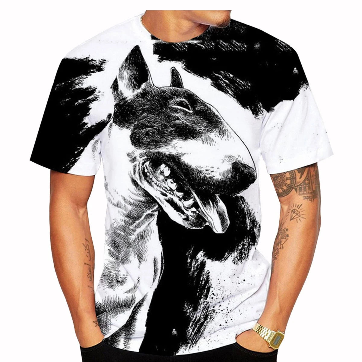 Bull Terrier 3D Print T-Shirt - Streetwear Fashion