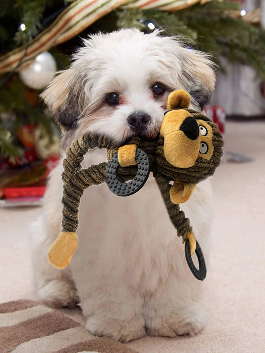 Squeaky Puppy Plush Chew Toys - Teething Training Interactive Small Dog Toys