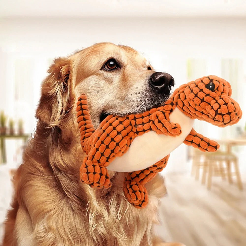 Plush Dinosaur Interactive Dog Chew Toys - Pet Supplies for Small Dogs