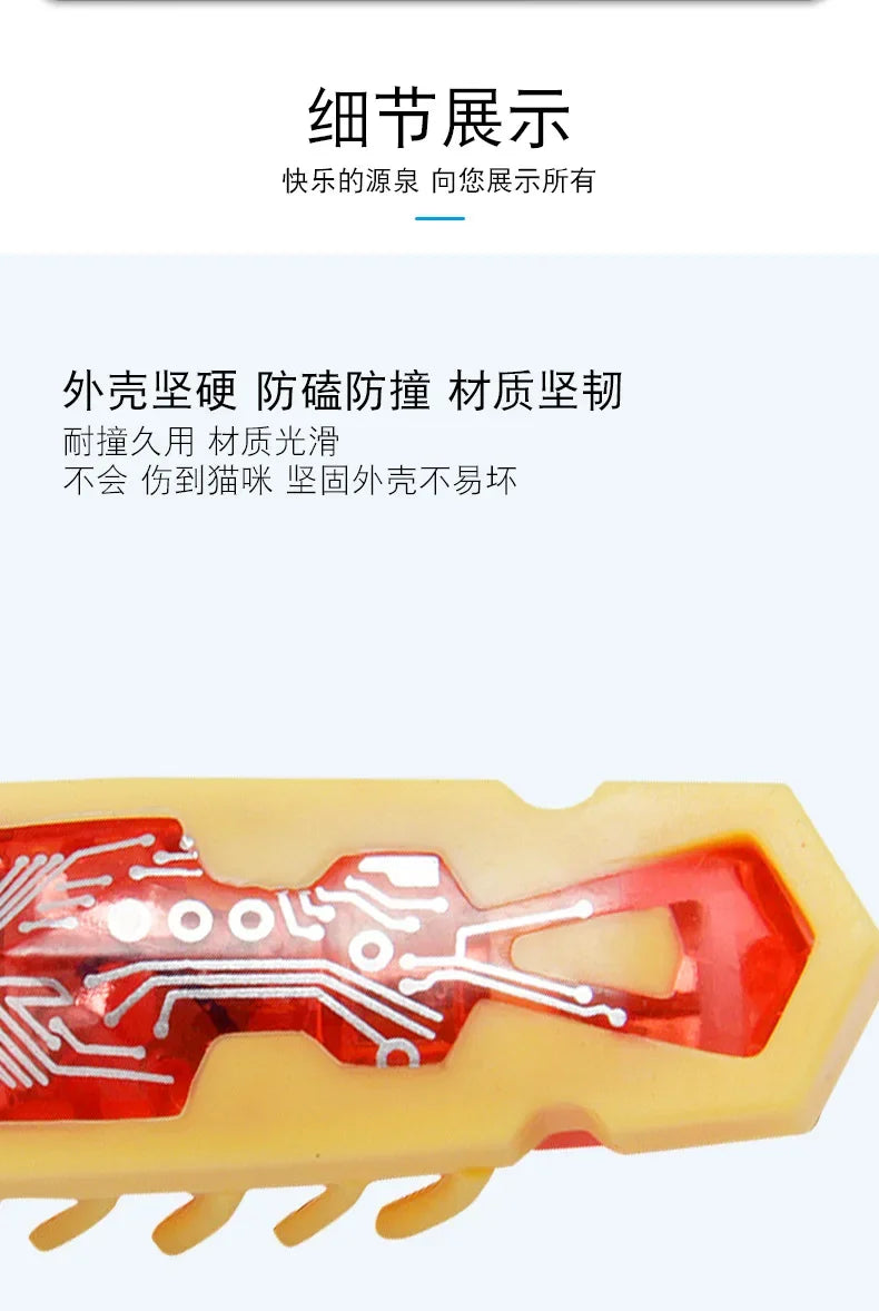 1PC Automatic Electric Bug Cat Toy Flips Moves Battery Operated Interactive PetToy for Cats Small Dogs Funny Beetle Play withLED