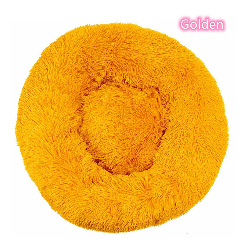 Super Soft Pet Cat Bed - Plush Donut Calm Bed Washable Sleeping Artifact