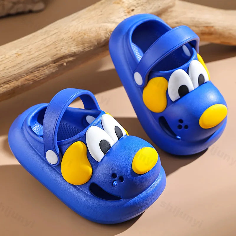 3D Dog Clogs Beach Sandals - EVA Summer Outdoor Slippers for Kids