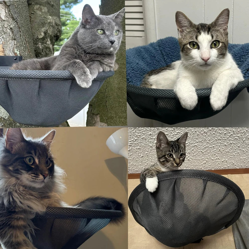 Cat Hammock Wall Mounted Foldable - Breathable Bed for Multi-Activity Use