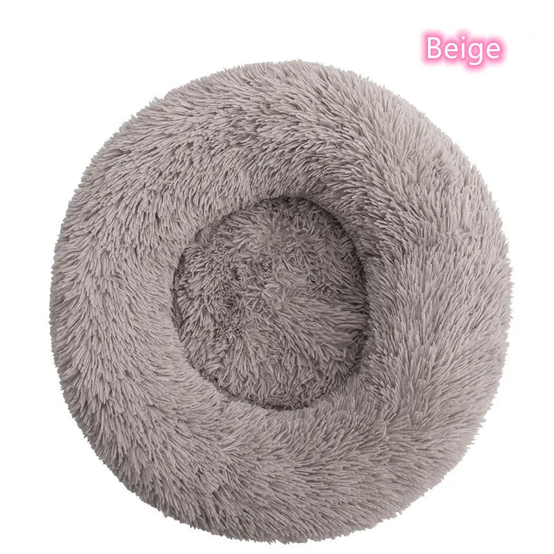Super Soft Pet Cat Bed - Plush Donut Calm Bed Washable Sleeping Artifact