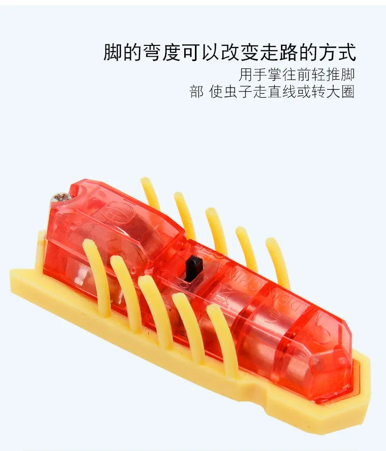 1PC Automatic Electric Bug Cat Toy Flips Moves Battery Operated Interactive PetToy for Cats Small Dogs Funny Beetle Play withLED