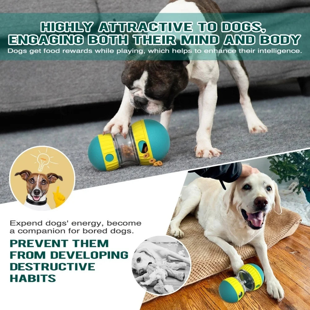 Pet Dog Treat Dispenser Toy - Interactive Slow Feeder for All Dog Sizes