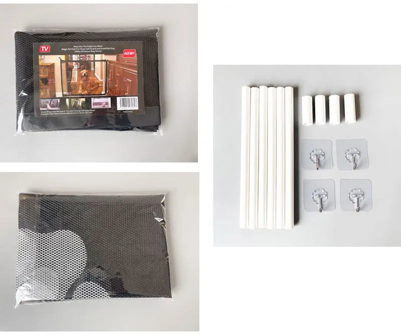Portable Pet Safety Fence - Folding Mesh Barrier
