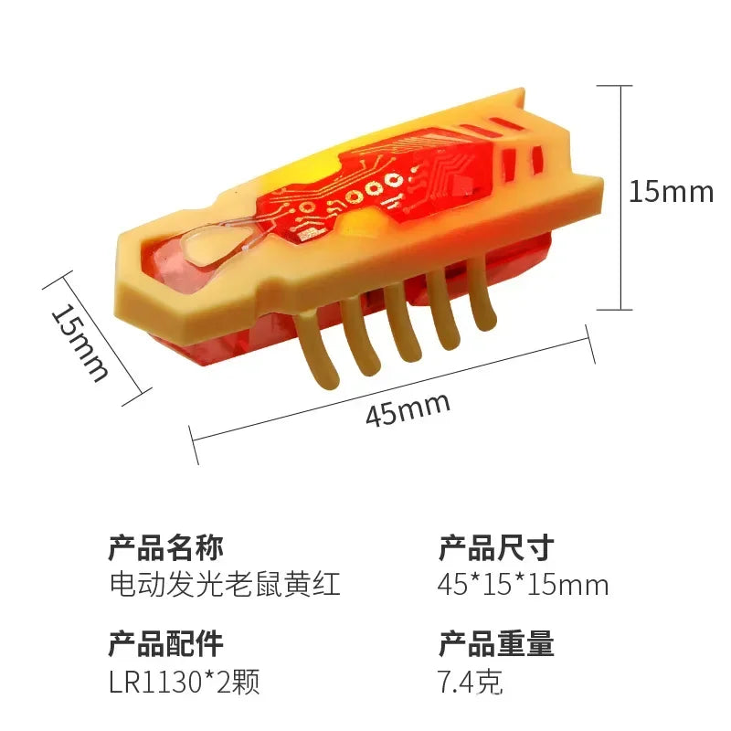 1PC Automatic Electric Bug Cat Toy Flips Moves Battery Operated Interactive PetToy for Cats Small Dogs Funny Beetle Play withLED