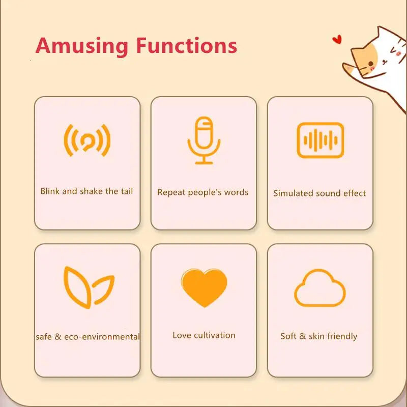 Interactive Kids Plush Huggy Pet - Electronic Cat Dog Birthday Gift for Girls