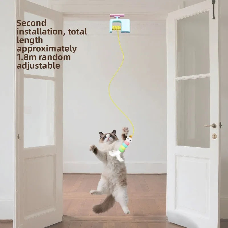 Interactive Hanging Cat Toy - Auto Caterpillar & Bird