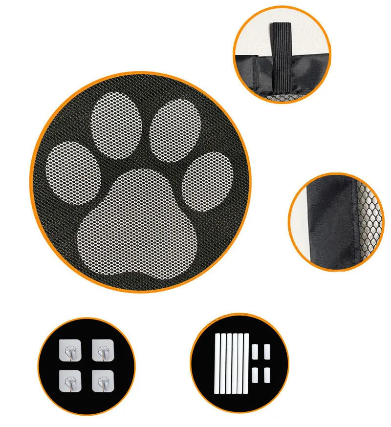 Portable Pet Safety Fence - Folding Mesh Barrier