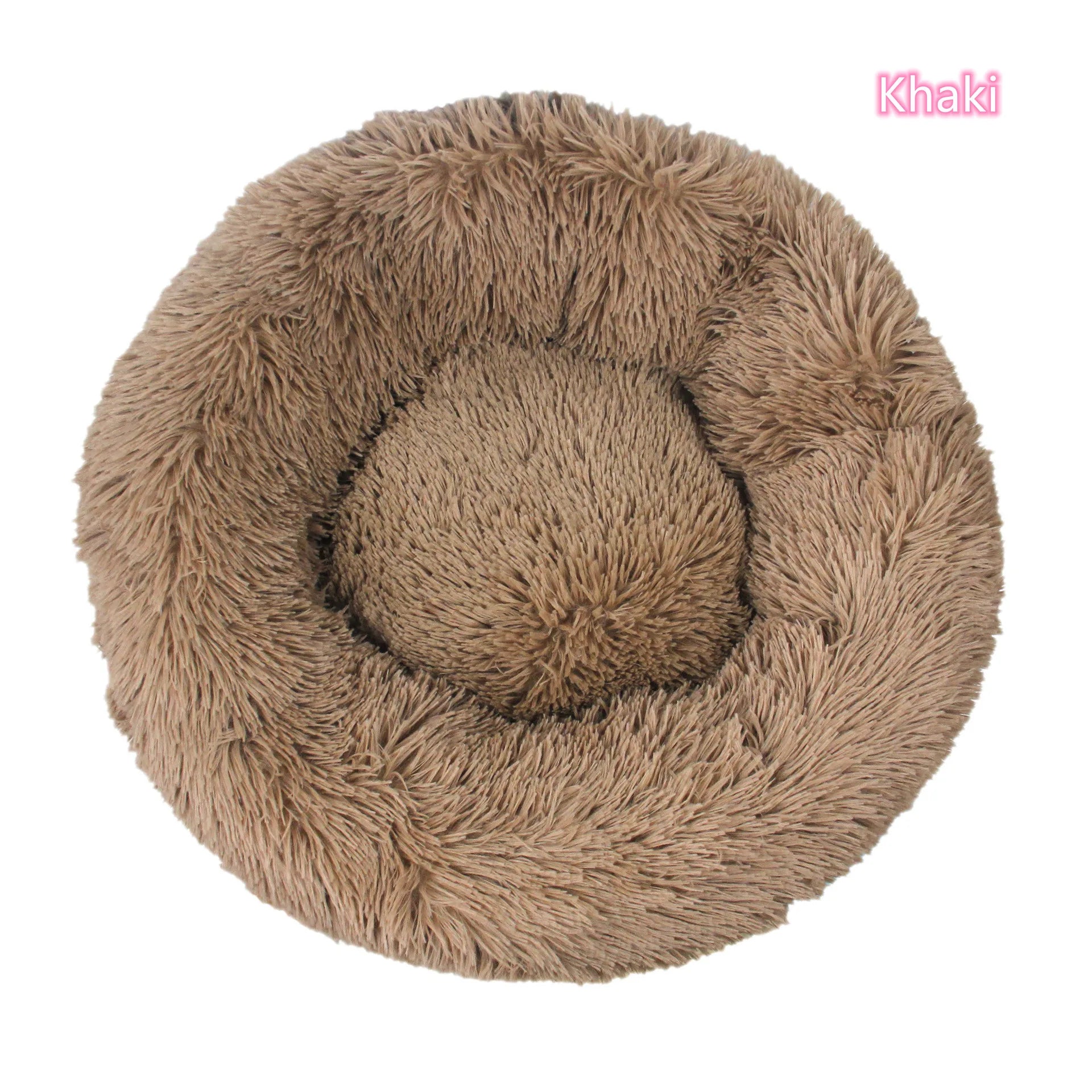 Super Soft Pet Cat Bed - Plush Donut Calm Bed Washable Sleeping Artifact