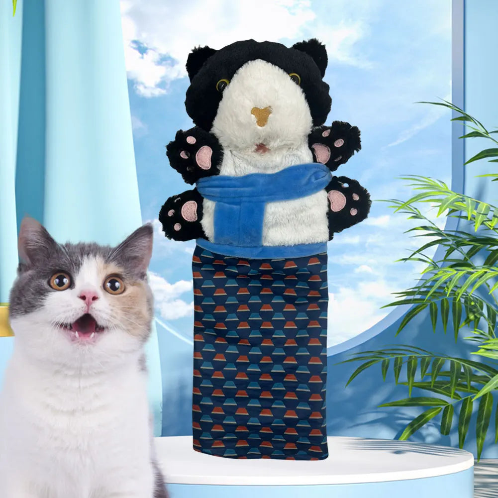 Interactive Cat Wrestling Puppet - Plush Animal Toy