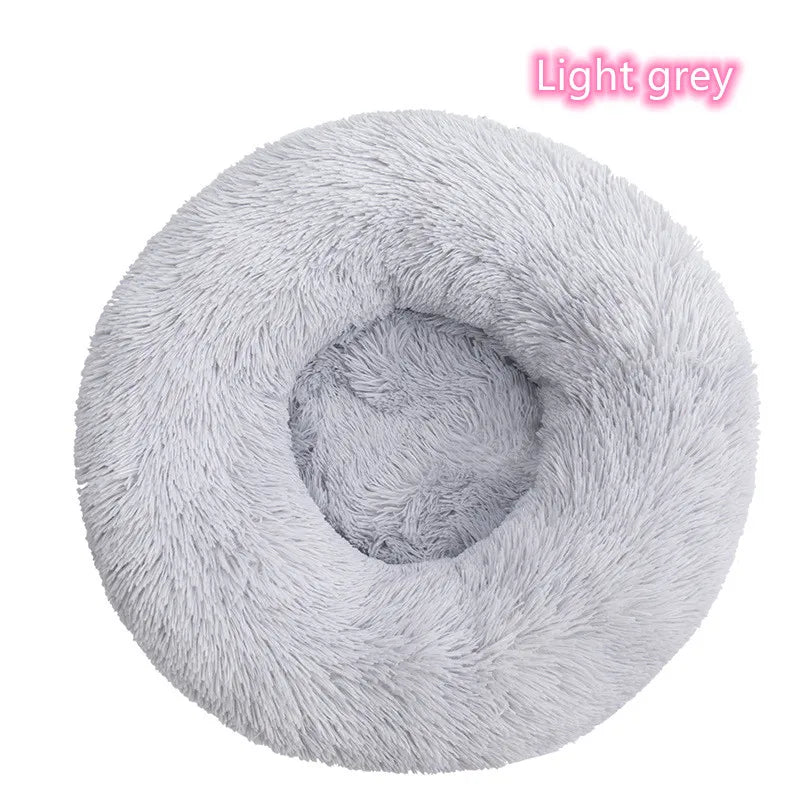 Super Soft Pet Cat Bed - Plush Donut Calm Bed Washable Sleeping Artifact