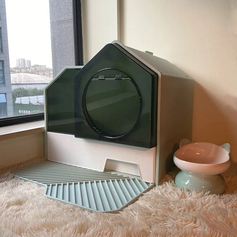 New Cat Litter Pan Fully Enclosed Odour Barrier Extra Large Oversized Drawer Anti Litter Splash Cats Litter Pan Pet Products