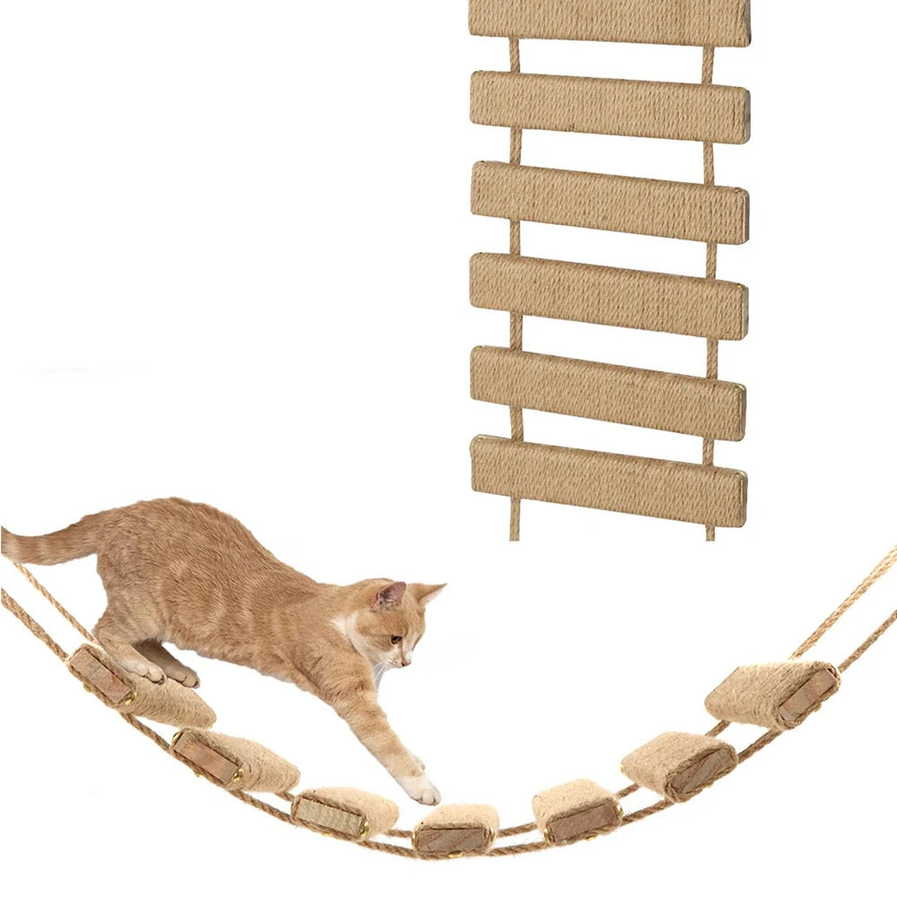 Cat Bridge Rope Ladder - Sisal Scratching Post
