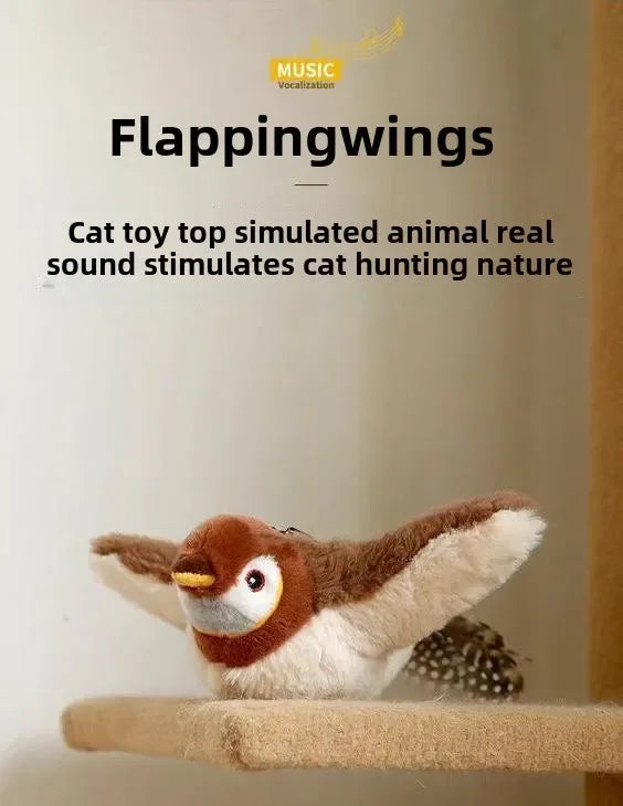 Cat Interactive Toys - Catnip Electric Bird Touch-Activated USB Rechargeable