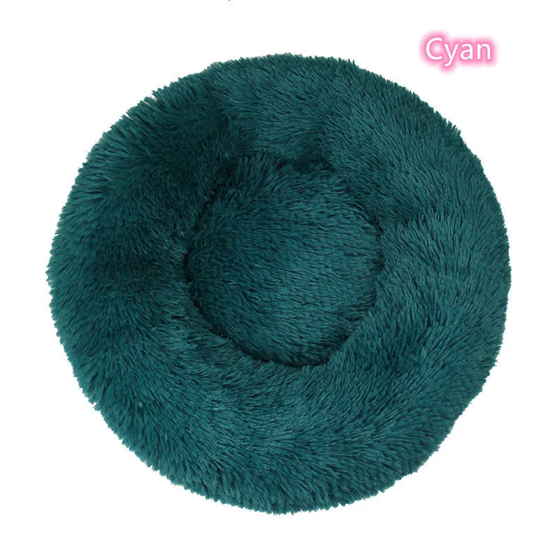 Super Soft Pet Cat Bed - Plush Donut Calm Bed Washable Sleeping Artifact
