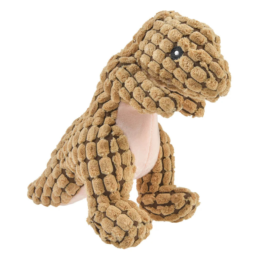 Plush Dinosaur Interactive Dog Chew Toys - Pet Supplies for Small Dogs